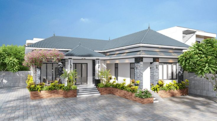 Mẫu nhà cấp 4 mái Nhật đẹp